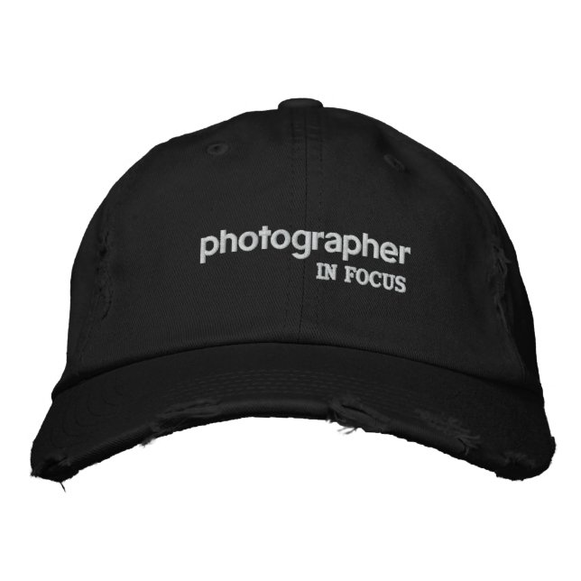 Brodée Photographe En Casquette Focus (Devant)