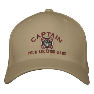 Brodée Pompier personnalisé Capitaine Casquette Broderie