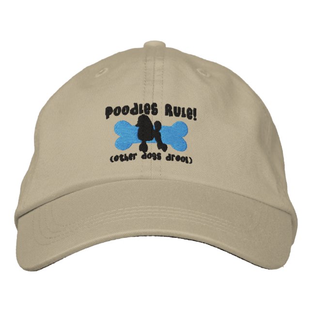 Brodée Poodles Règle Casquette brodé (Devant)