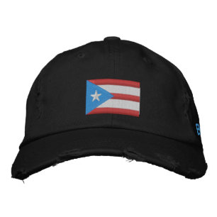 Brodée Porto Rico Boricua Drapeau Casquette brodé