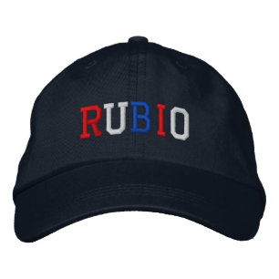 Brodée Président Rubio 2016 Casquette patriotique bleu ro