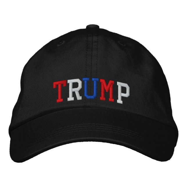 Brodée Président Trump 2020 Casquette patriotique bleu ro (Devant)