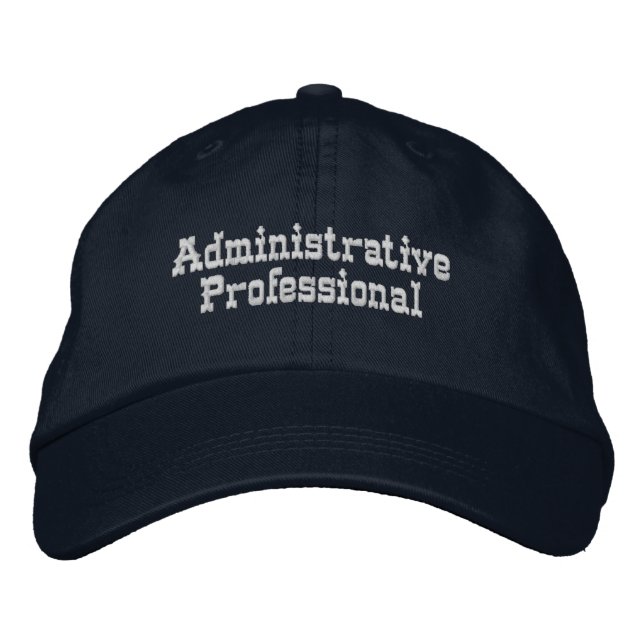 Brodée Professionnel administratif - Casquette imprimée A (Devant)