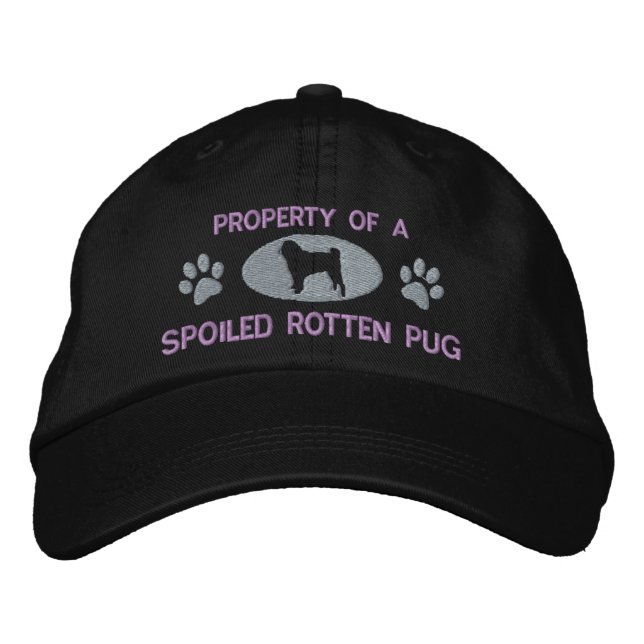 Brodée Propriété d'un Casquette brodé Carlin (violet) (Devant)