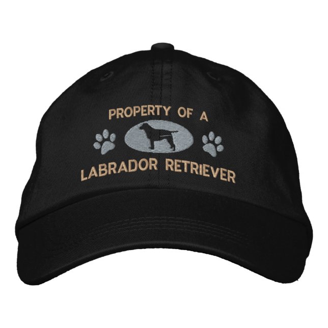 Brodée Propriété d'un Casquette brodé de Labrador Retriev (Devant)