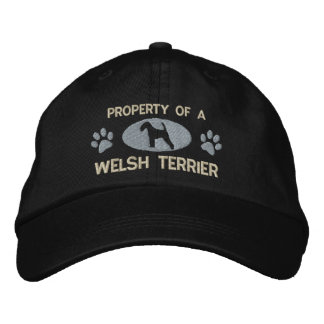 Brodée Propriété d'un Casquette brodé Welsh Terrier