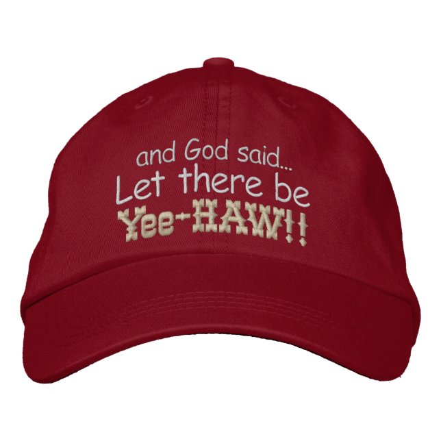 Brodée Qu'il y ait Yee HAW brodé Casquette (Devant)
