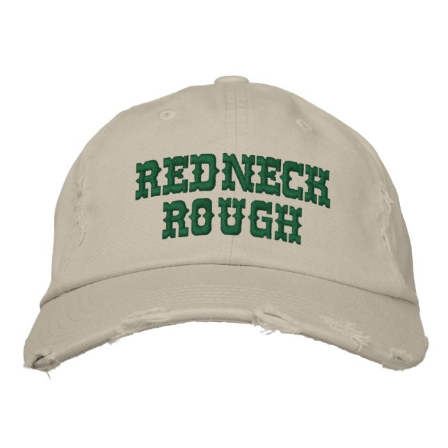 BRODÉE REDNECK ROUGH - CASQUETTE DE BASEBALL D'APERÇU DÉT (Devant)