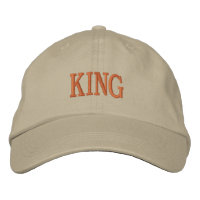 Regal Brodery Casquette kaki Nom du roi Casquette 