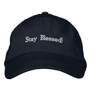 Brodée "Restez Bénis !" Casquette Navy – Chapeau Personna