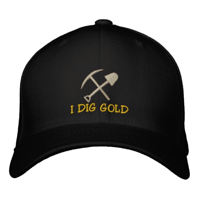 Brodée Rockhound "I Dig Gold" Casquette brodé (Devant)