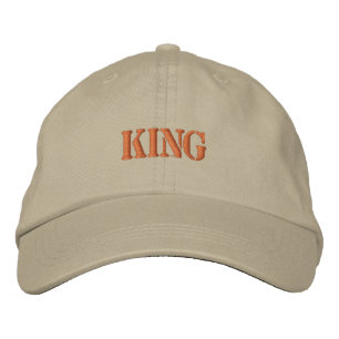 Brodée "Roi" du Casquette ajustable de style kaki