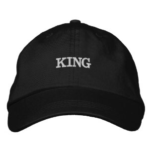 Brodée Roi Nom du texte Couleur noire Casquette Casquette