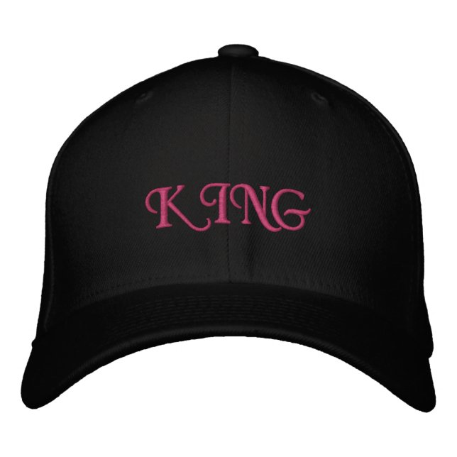 Brodée Royal King Basic Flexfit Casquette Laine-Noir Élég (Devant)