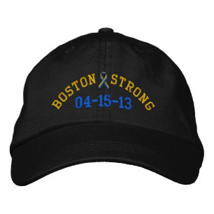 Brodée Ruban fort de Boston 04-15-13 Casquette de broderi