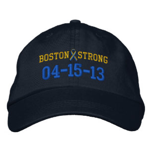 Brodée Ruban fort de Boston 04-15-13 Casquette de broderi