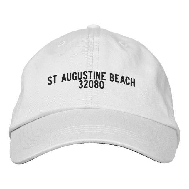 Brodée Saint Augustine Beach Floride Casquette (Devant)