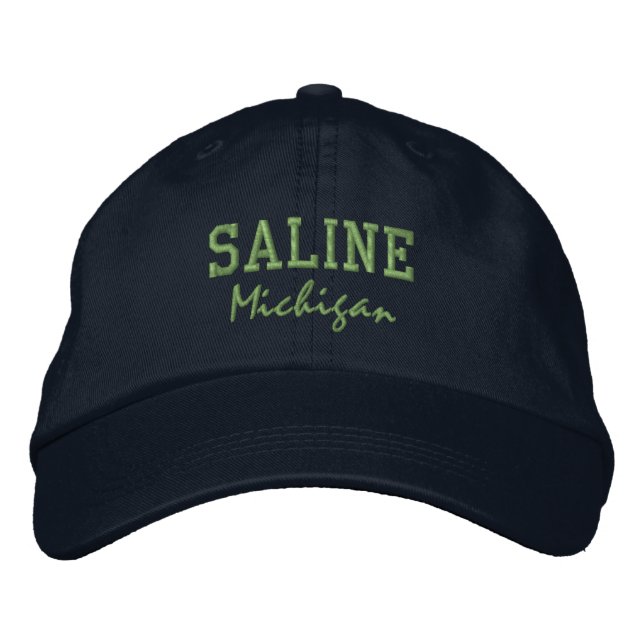 Brodée Saline Michigan Casquette de baseball brodé (Devant)