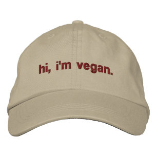 Brodée salut, je suis un casquette végétalien brodé
