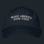 Brodée SBC_CO. M.A.G.F. Casquette<br><div class="desc">En tant que société qui aime se voir comme synonyme de principes fondamentaux des choses,  ce casquette est conçu en incarnant la notion qui avant que quelque chose puisse devenir   "grande",  il doit d'abord comprendre ce qu'il prend pour être bon.</div>