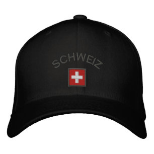 Brodée Schweiz Casquette - Suisse Casquette avec drapeau