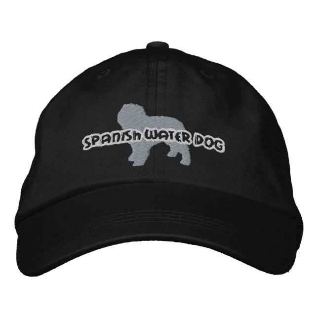Brodée Silhouette Espagnol Chien d'eau Casquette brodé (Devant)