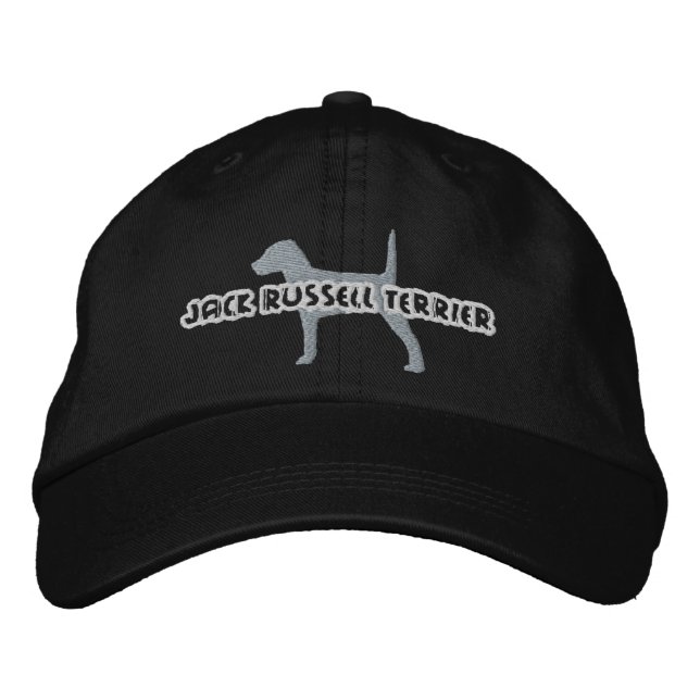 Brodée Silhouette Jack Russell Terrier Casquette brodé (Devant)