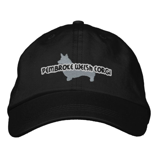 Brodée Silhouette Pembroke Welsh Corgi Casquette brodé (Devant)