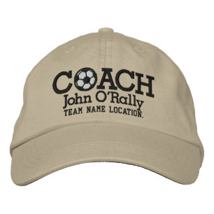 Brodée Soccer Personnaliser Coach Nom du Casquette Équipe