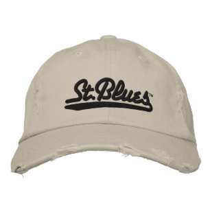 Brodée St Blues brodé casquette en détresse