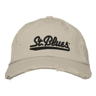 Brodée St Blues brodé casquette en détresse