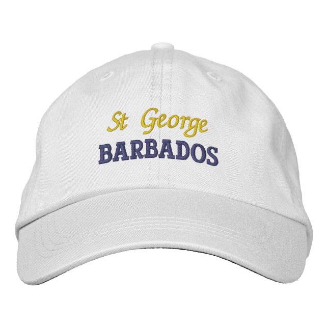 Brodée St George, Barbade Casquette de baseball brodé (Devant)