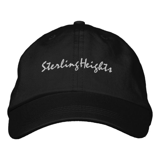 Brodée Sterling Heights Michigan Casquette de baseball br (Devant)