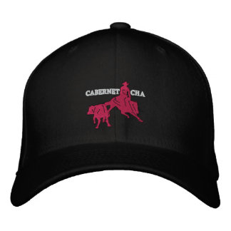 Brodée Stitch Cabernet CHA Noir Casquette Rose