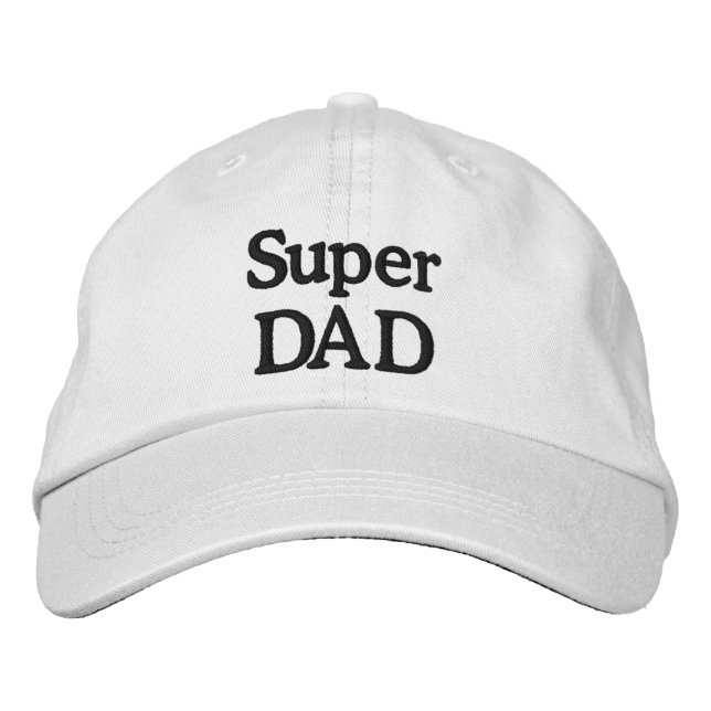 Brodée Super papa Casquette brodé (Devant)