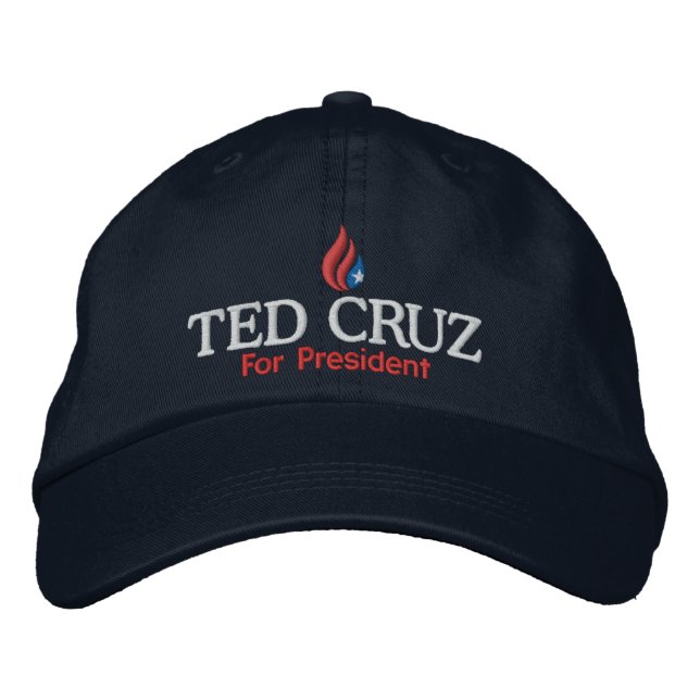 Brodée Ted Cruz, président Casquette Casquette de basebal (Devant)