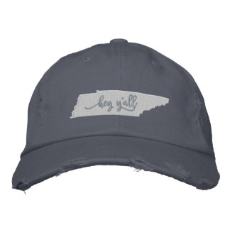 Brodée Tennessee Hey Y'all Casquette - Bleu