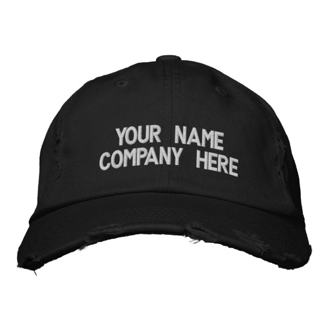 Brodée Texte personnalisé Casquette de baseball brodé (Devant)