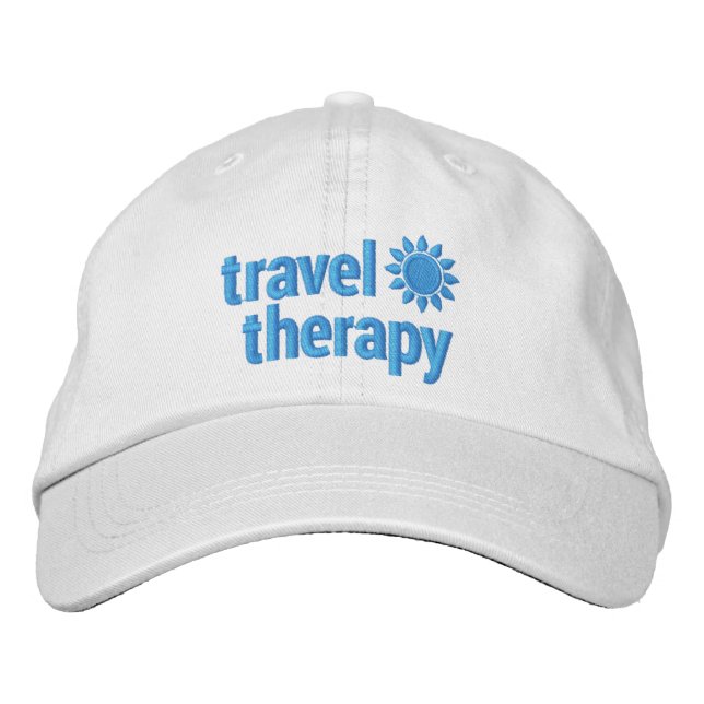 Brodée Thérapie de voyage Casquette de baseball brodé (Devant)