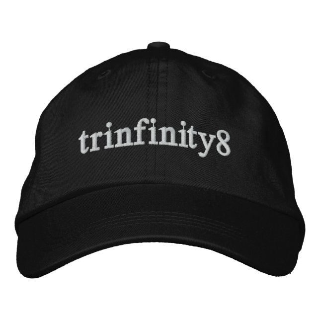 Brodée Trinfinity8 Casquette réglable avec lettres blanch (Devant)