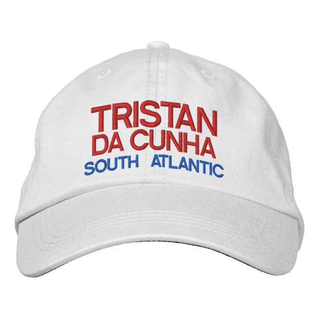 Brodée Tristan da Cunha - Casquette personnalisé de l'île (Devant)