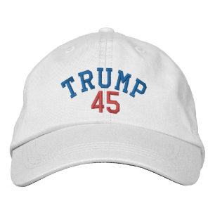 BRODÉE TRUMP 45 CASQUETTE BLANC