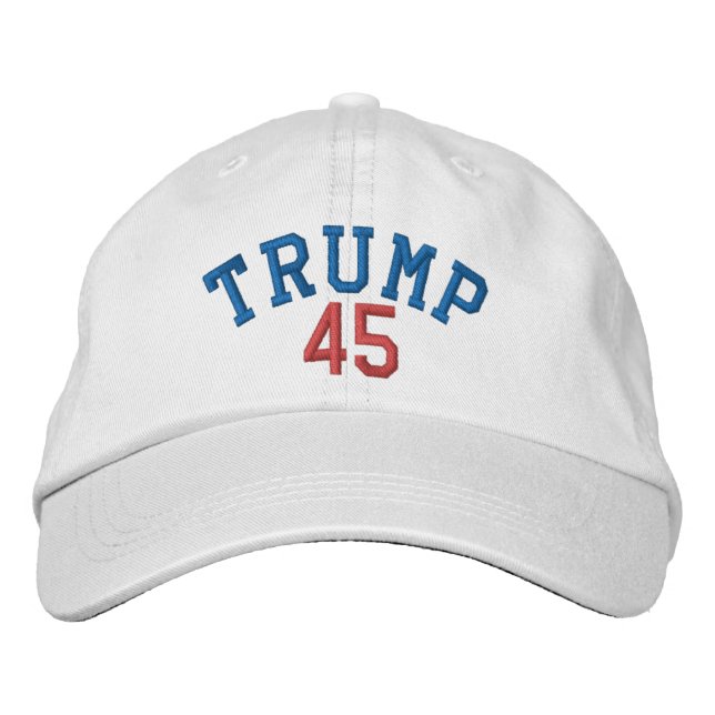 BRODÉE TRUMP 45 CASQUETTE BLANC (Devant)