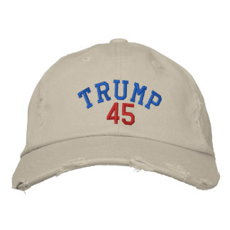 Brodée TRUMP 45 Casquette Twill Chino en détresse - Pierr