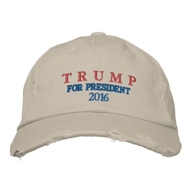 BRODÉE TRUMP POUR LE PRÉSIDENT 2016 DÉTRUIT CASQUETTE RET (Devant)