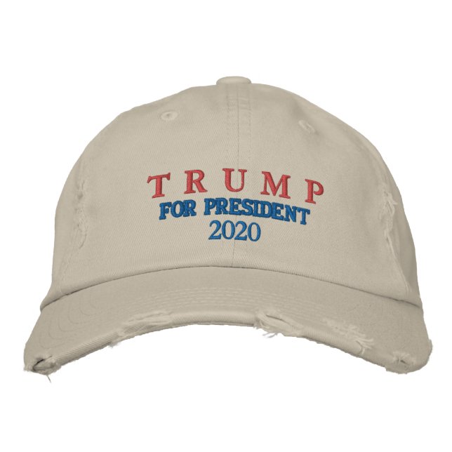 BRODÉE TRUMP POUR LE PRÉSIDENT 2020 CASQUETTE CHINOIS DÉT (Devant)