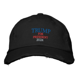 BRODÉE TRUMP POUR LE PRÉSIDENT 2024 CASQUETTE CHINOIS DÉT