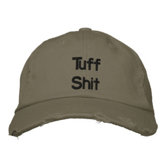 Brodée Tuff Shit Custom Distressed Basball Casquette