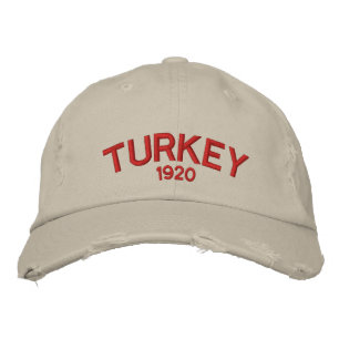 Brodée Turquie Casquette de baseball en détresse personna
