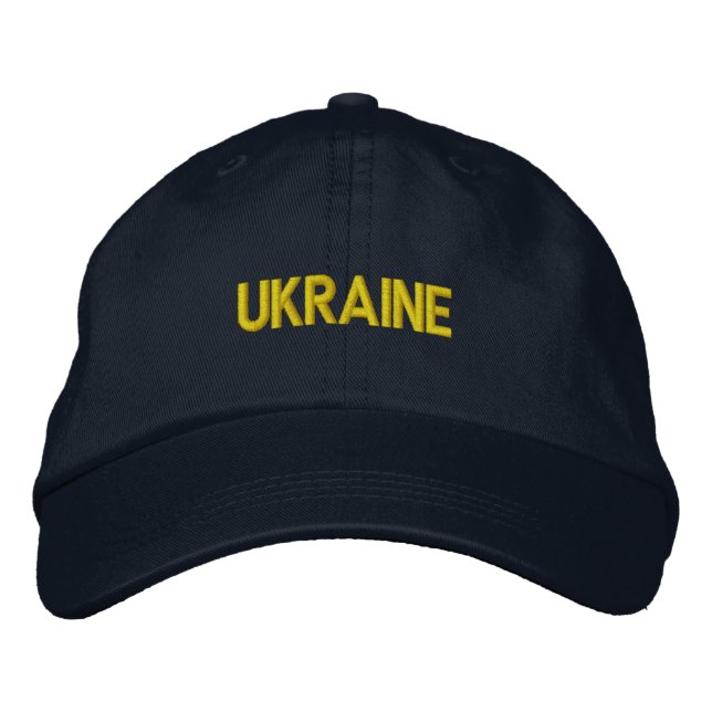 Brodée Ukraine Conception patriotique Casquette de baseba (Devant)
